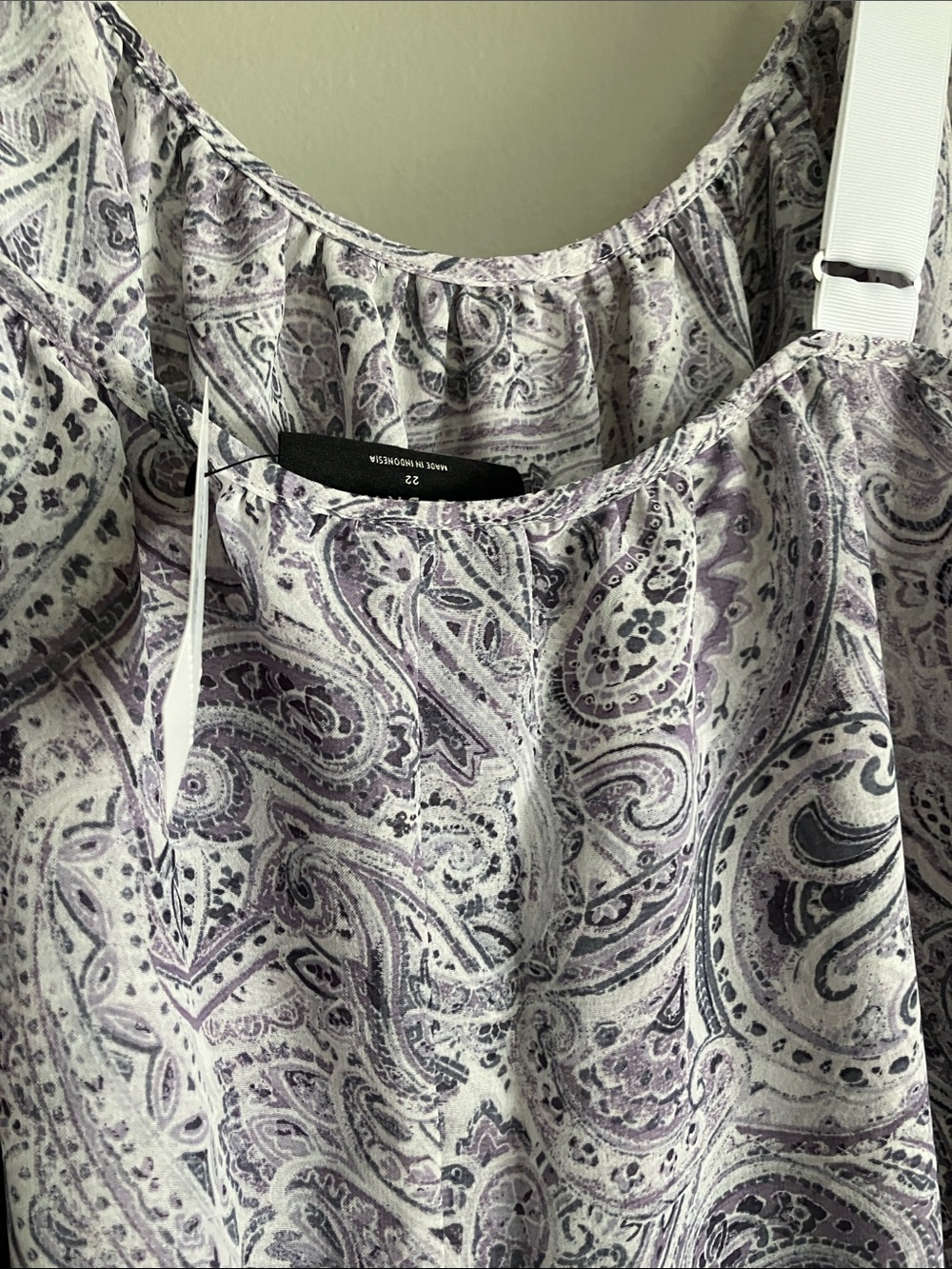NWT Lane Bryant Flowy Tank Top size 22 purple paisley - Picture 5 of 5